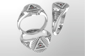 Eye of Providence silver ring